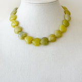 Maizy Stone Heart Necklace, XL Chartreuse