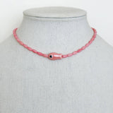 Chubby Fish Beaded Necklace: Pink