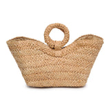 Edith Ring Handle Tote: Natural