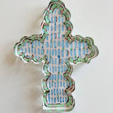 "Faithful Cross I" acrylic shelfie