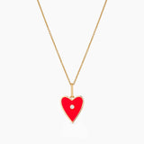 Amaya Red Enamel Necklace
