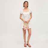 Emaline Satchel: Ivory