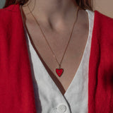 Amaya Red Enamel Necklace
