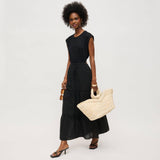 Edith Ring Handle Tote: Natural