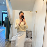 Turtleneck Sweater in Eggshell