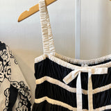 Contrast Binding Black Mini Dress