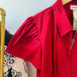 Utility Mini Dress in Crimson