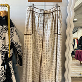 Floral Midi Skirt with Trim