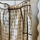 Floral Midi Skirt with Trim