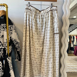 Floral Midi Skirt with Trim