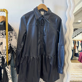 Vegan Leather Mini Dress
