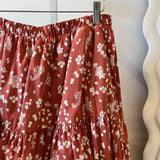 Floral Maxi Skirt in Chili