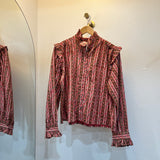 Shelbie Blouse in Cranberry