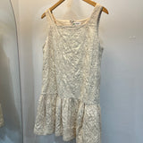 Square Neck Mini Shift Dress in Ivory