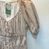 Smocked Stripe Shirt Dress