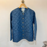Button Front Jacket in Light Chambray