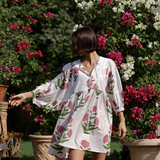 Taj Mini Dress Pink Flower