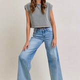 Nori Mid Rise Seamed Extra Wide Leg