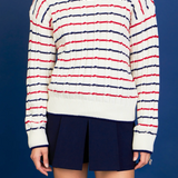 Stripe Cable Knit Sweater