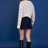 Stripe Cable Knit Sweater