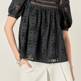 Square Neck Embroidered Top