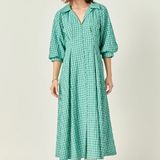 Volum Sleeves Shirt Midi Dress