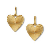 Small Ribbed Heart of Gold Huggies