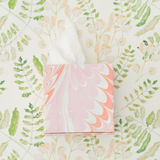Paper Tissue Box Cover in Pink Marble
