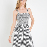 Striped Smocked Dress