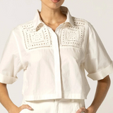Montana Blouse in Ivory