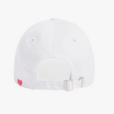 Classic Logo Baseball Heart Hat in White/Pink