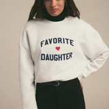 Favorite Daughter Heart Logo Sweatshirt in White