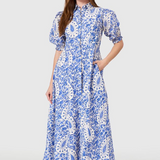 Rosie Shirtdress in Steel Paisley