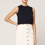 Jade Top | Midnight Blue