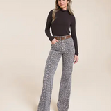 Happi High Rise Comfort Flare in Cheetah