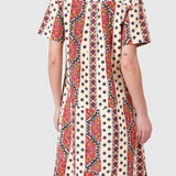 City Dress in Crimson Mosaic