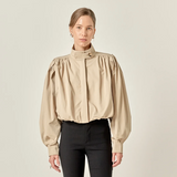 Shirred Trench Short Coat