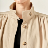 Shirred Trench Short Coat