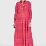 Classic Shirtdress in Hollyberry Check