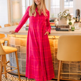 Classic Shirtdress in Hollyberry Check