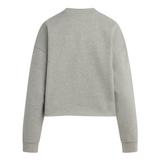 The Cropped Collegiate Sweatshirt in Heather Grey