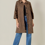 Animal Print Trench Coat