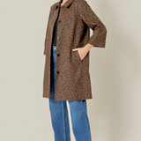 Animal Print Trench Coat