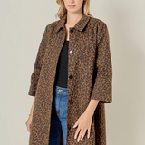 Animal Print Trench Coat