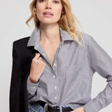 The LS Boxy Crop in Black/White