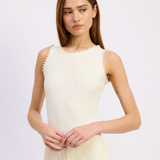 Roza Knit Bodysuit in Ecru