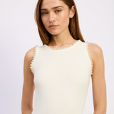 Roza Knit Bodysuit in Ecru