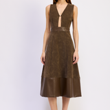 Miller Mixed Media Midi Dress