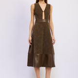 Miller Mixed Media Midi Dress