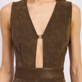 Miller Mixed Media Midi Dress